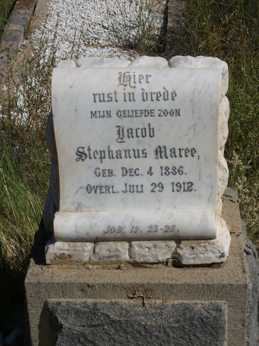 MAREE Jacob Stephanus 1886-1912