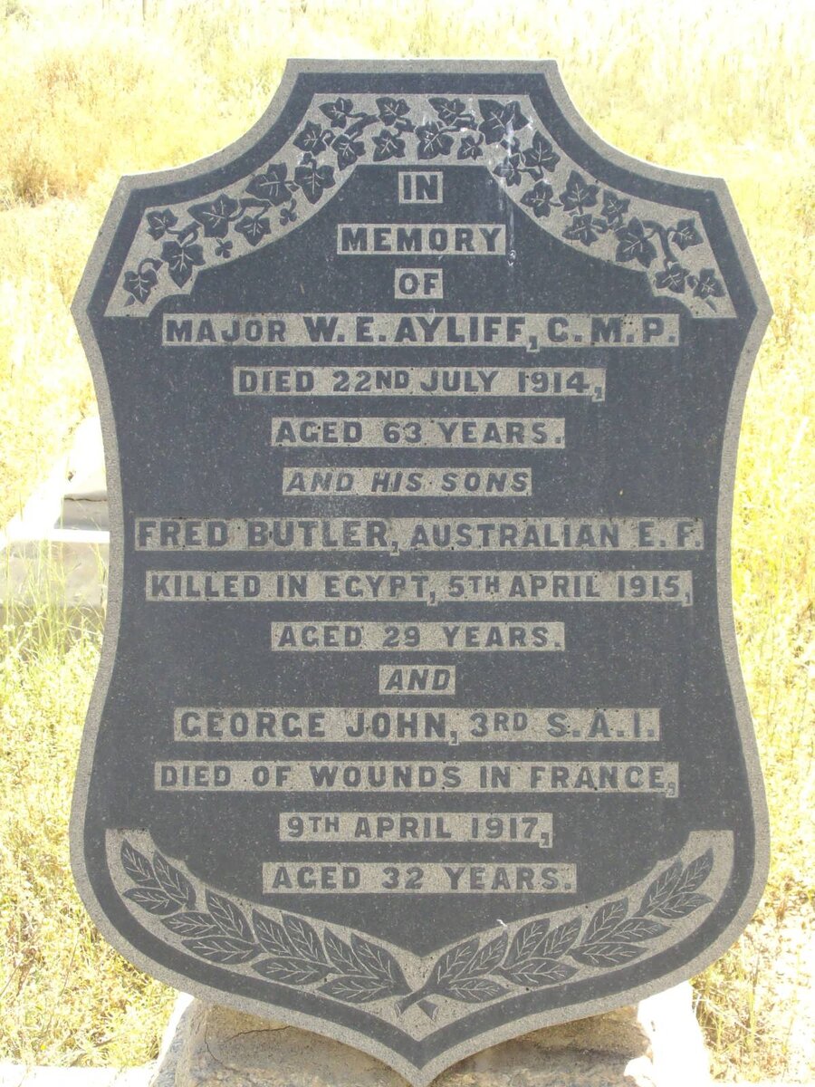AYLIFF W.E.  -1914 :: AYLIFF Fred Butler -1915 :: AYLIFF George John -1917