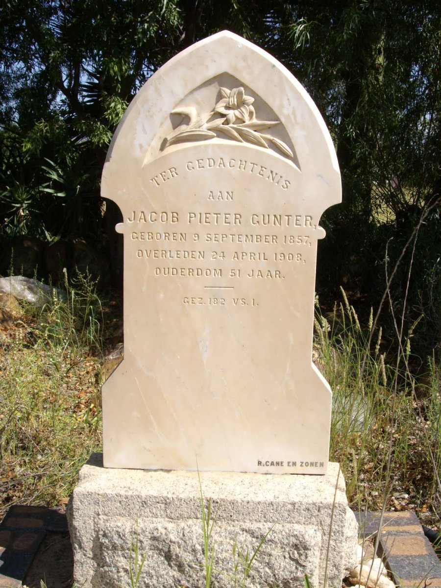 GUNTER Jacob Pieter 1857-1908