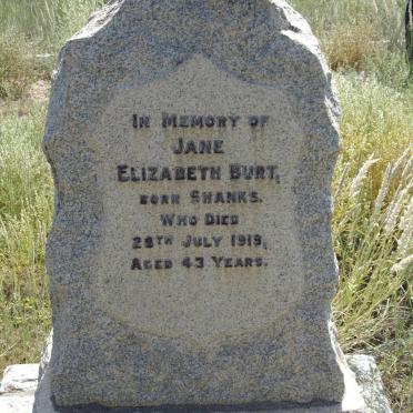 BURT Jane Elizabeth nee SHANKS  -1919