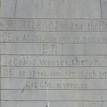 THERON Jacobus Wouter 1895-1918 :: THERON Magdalena Johanna 1898-1898