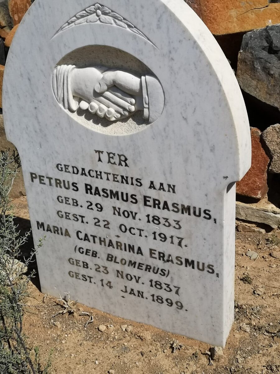 ERASMUS Petrus Rasmus 1833-1917 &amp; Maria Catharina BLOMERUS 1837-1899