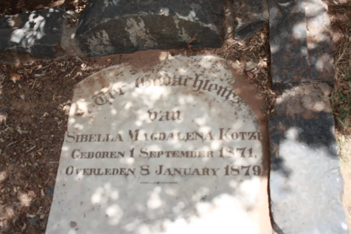 KOTZE Sibella Magdalena 1871-1879
