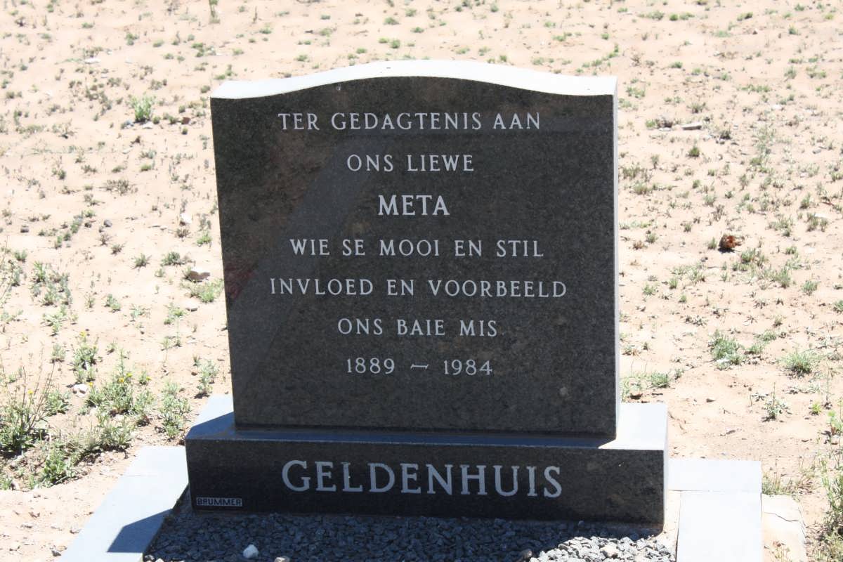 GELDENHUIS Meta 1889-1984