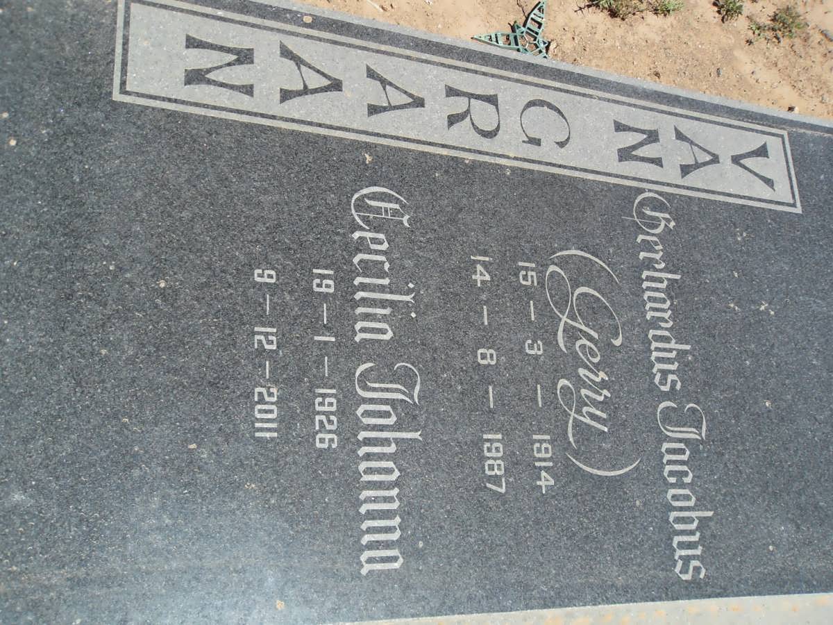 GRAAN Gerhardus Jacobus, van 1914-1987 &amp; Cecilia Johanna 1926-2011