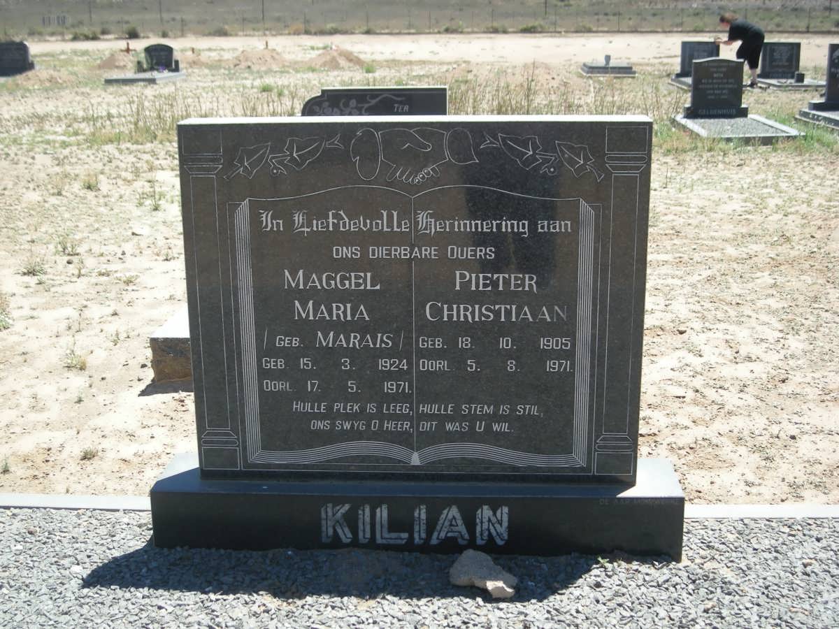 KILIAN Pieter Christiaan 1905-1971 &amp; Maggel Maria MARAIS 1924-1971