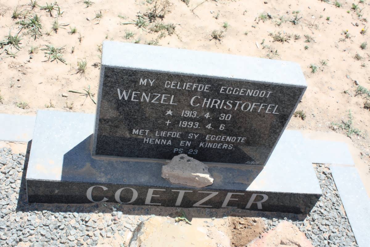COETZER Wenzel Christoffel 1913-1993
