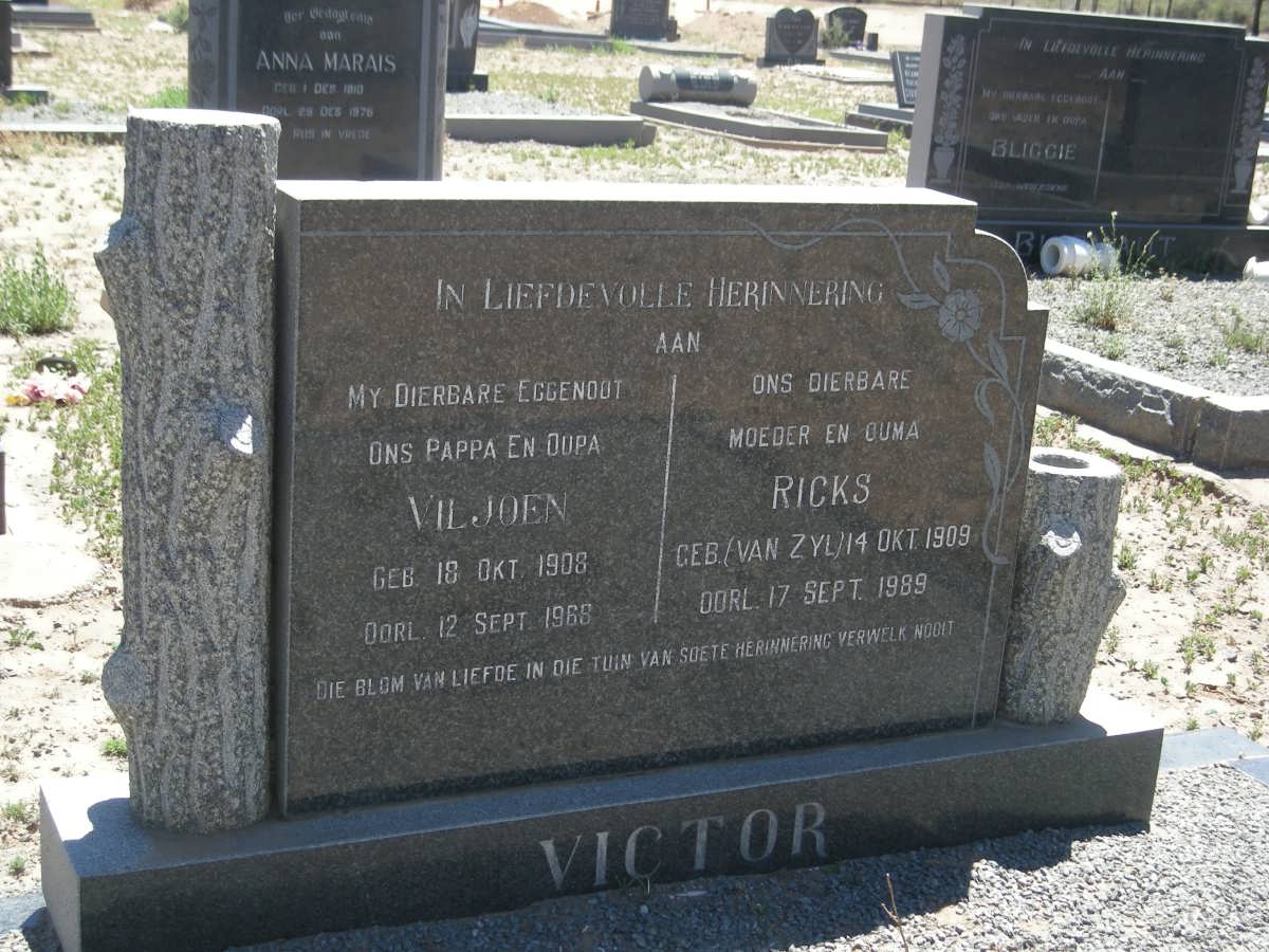VICTOR Viljoen 1908-1968 &amp; Ricks VAN ZYL 1909-1989