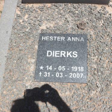 DIERKS Hester Anna 1918-2007