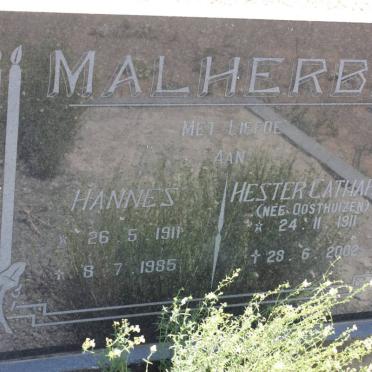 MALHERBE Hannes 1911-1985 &amp; Hester Catharina OOSTHUIZEN 1911-2002