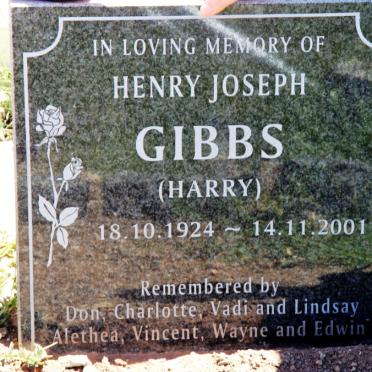 GIBBS Henry Joseph 1924-2001