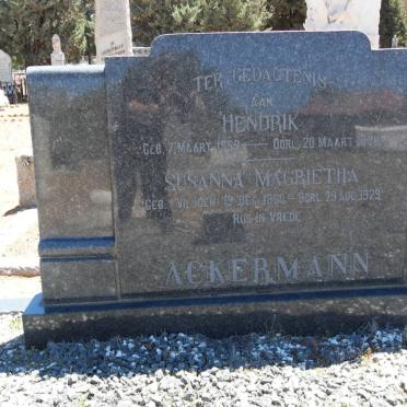 ACKERMANN Hendrik 1859-1920 &amp; Susanna Magrietha VILJOEN 1860-1929