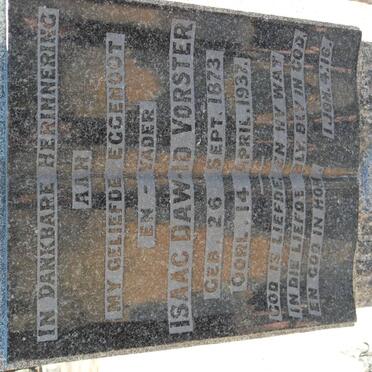 VORSTER Isaac David 1873-1937