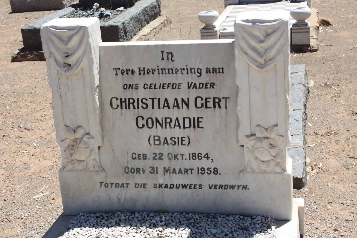 CONRADIE Christiaan Gert 1864-1958