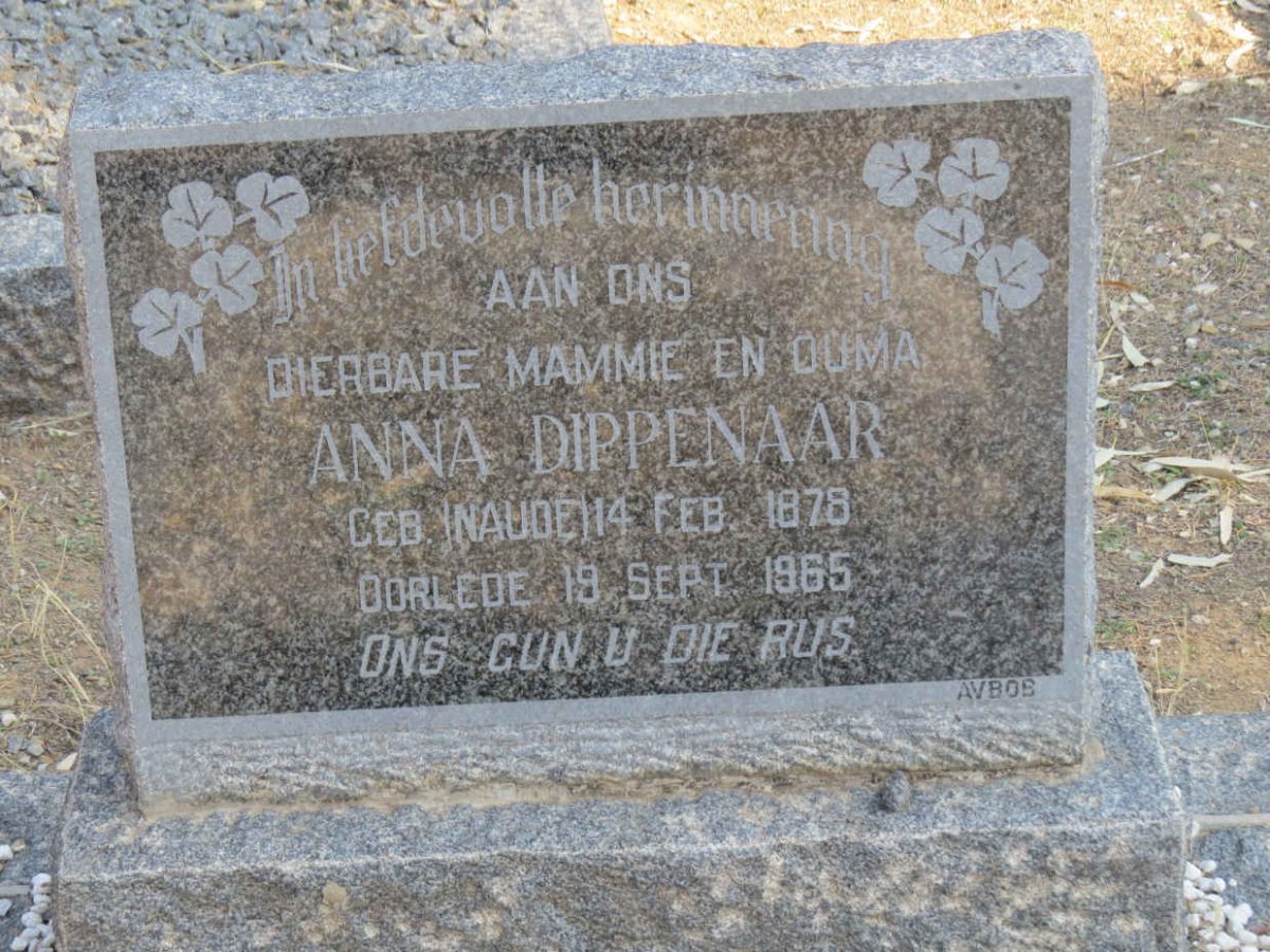 DIPPENAAR Anna nee NAUDE 1878-1965
