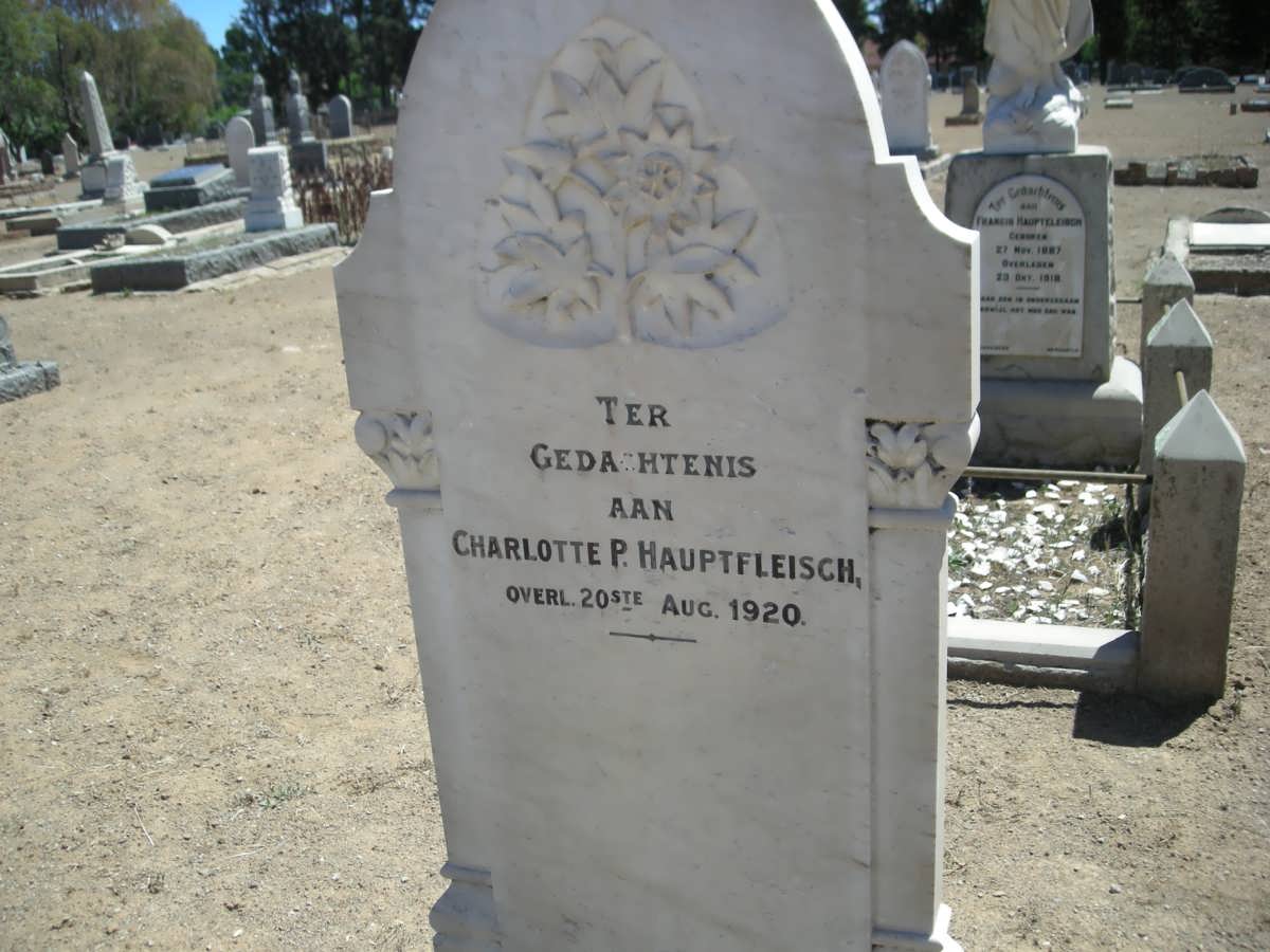 HAUPTFLEISCH Charlotte P. -1920