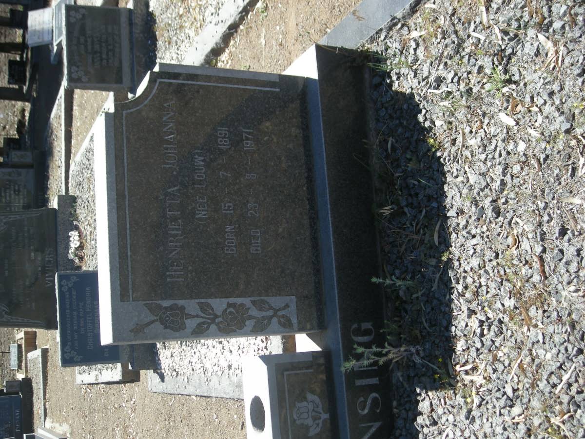 LENSING Henrietta Johanna nee LOUW 1891-1971