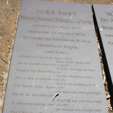 MERWE Nicolaas Johannes Stefanus, van der 1830-1870