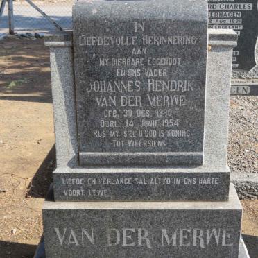 MERWE Johannes Hendrik, van der 1880-1954