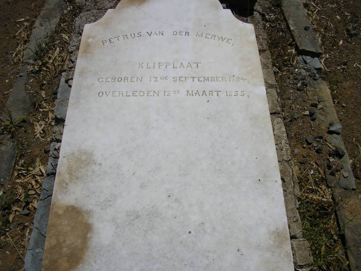 MERWE Petrus, van 1784-1855