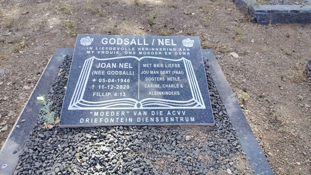 NEL Joan nee GODSALL 1946-2020