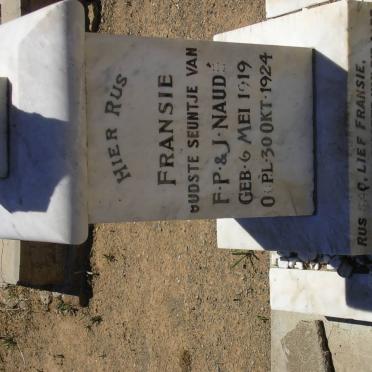 NAUDE Fransie 1919-1924