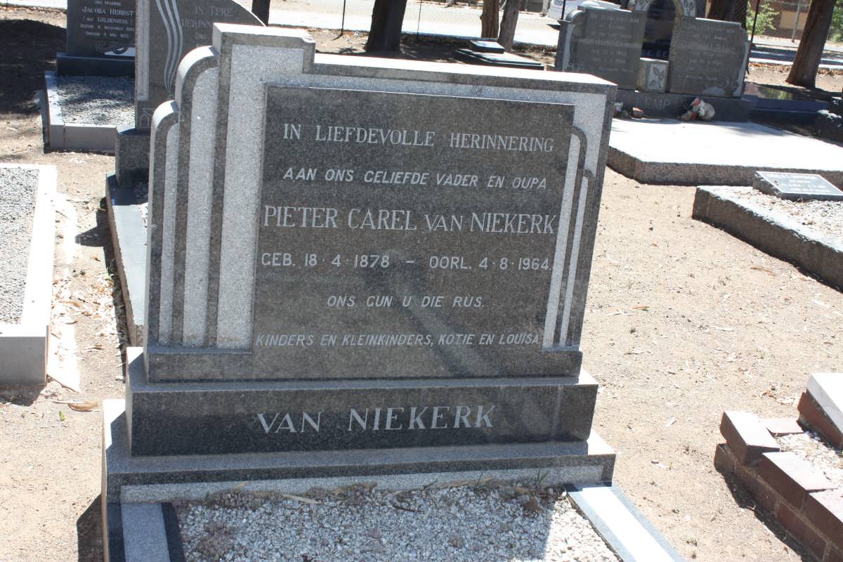 NIEKERK Pieter Carel, van 1878-1964
