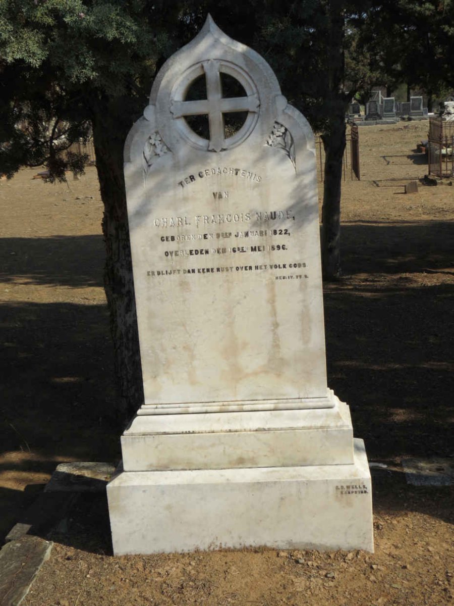 NAUDE Charl Francois 1822-1896 &amp; Helena Margaretha 1829-1900