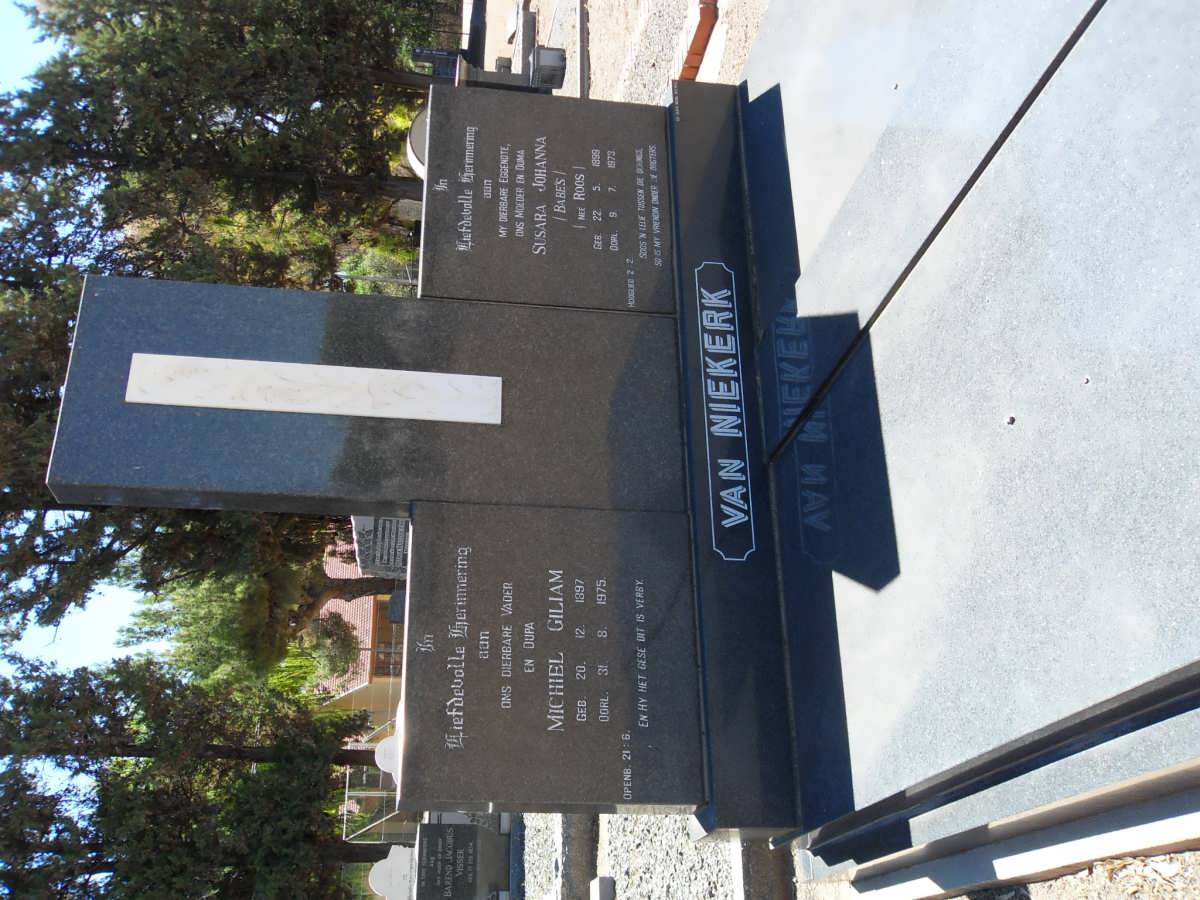 NIEKERK Michiel Giliam, van 1897-1975 &amp; Susara Johanna ROOS 1899-1973