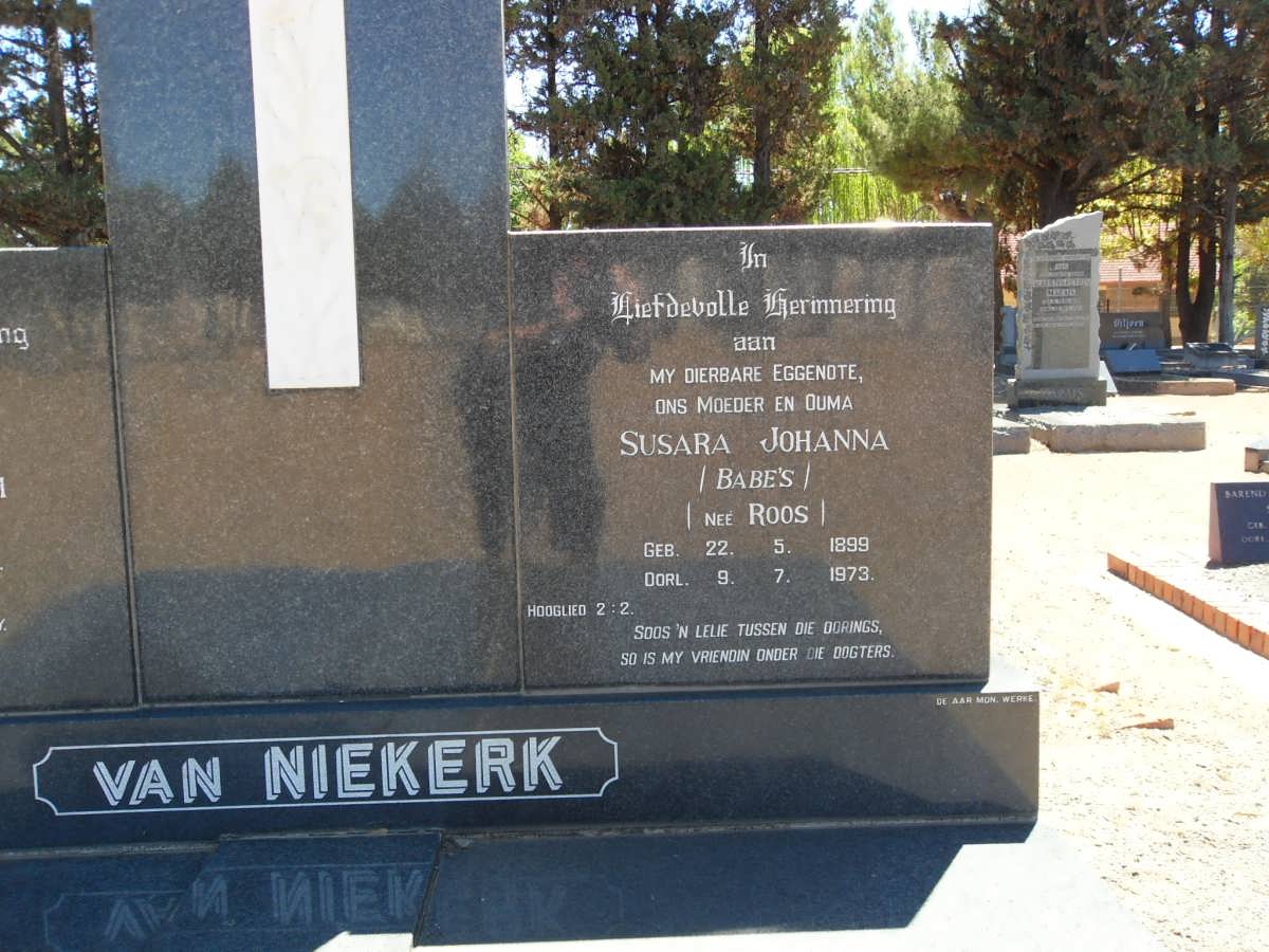 NIEKERK Michiel Giliam, van 1897-1975 &amp; Susara Johanna ROOS 1899-1973