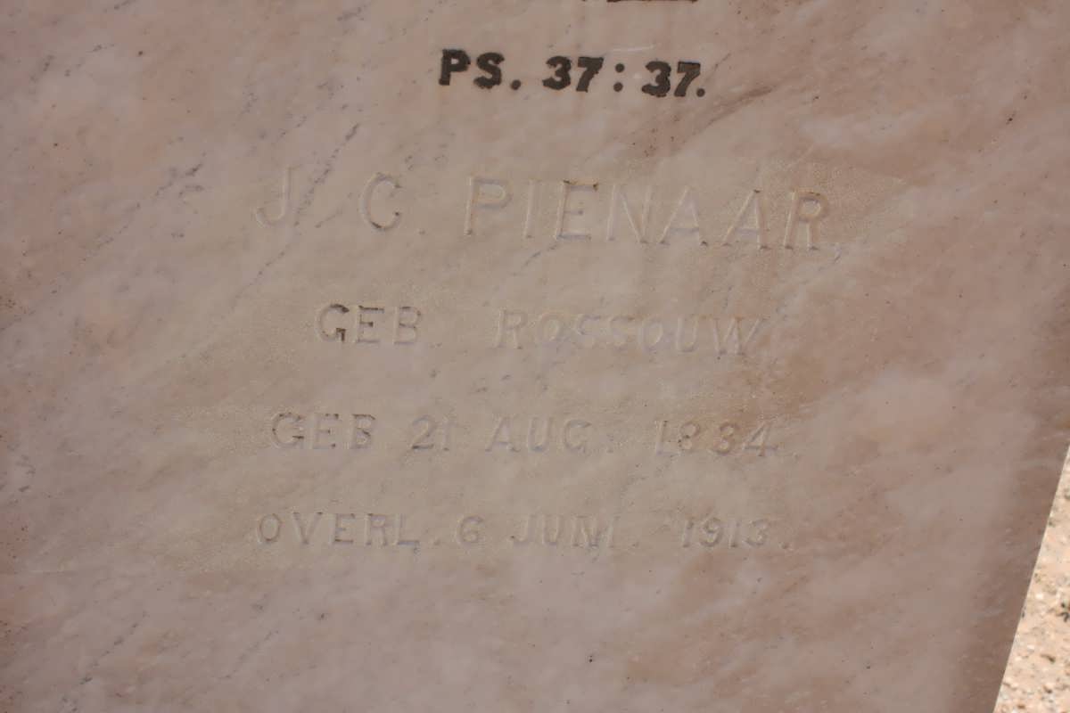 PIENAAR A.J. 1831-1889 &amp; J.C. ROSSOUW 1834-1913