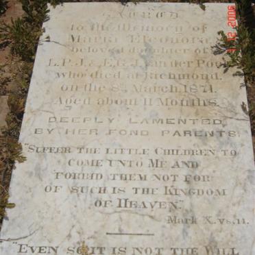 POEL Maria Eleonora, van der -1871