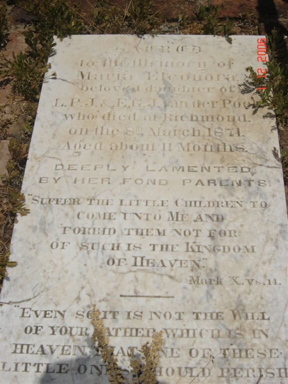 POEL Maria Eleonora, van der -1871