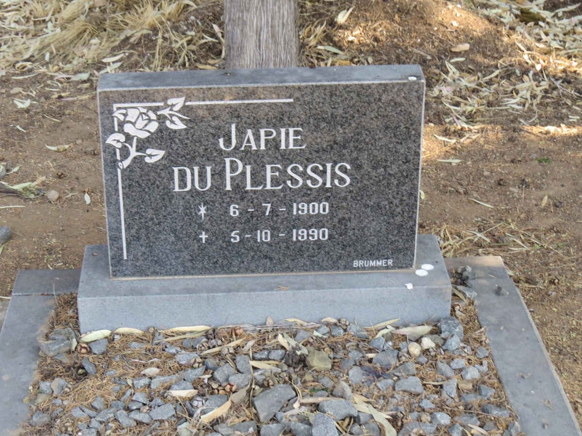 PLESSIS Japie, du 1900-1990