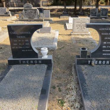 THERON Carel Johannes 1915-1967 &amp; Alwina Martha Mara Kruger BURGER 1919-2007