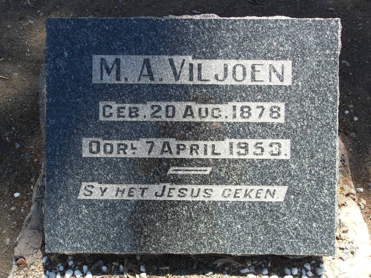 VILJOEN M.A. 1878-1953