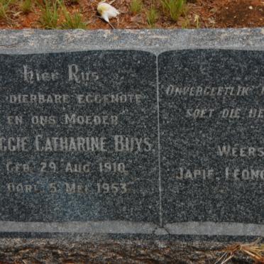 BUYS Breggie Catharine 1910-1953