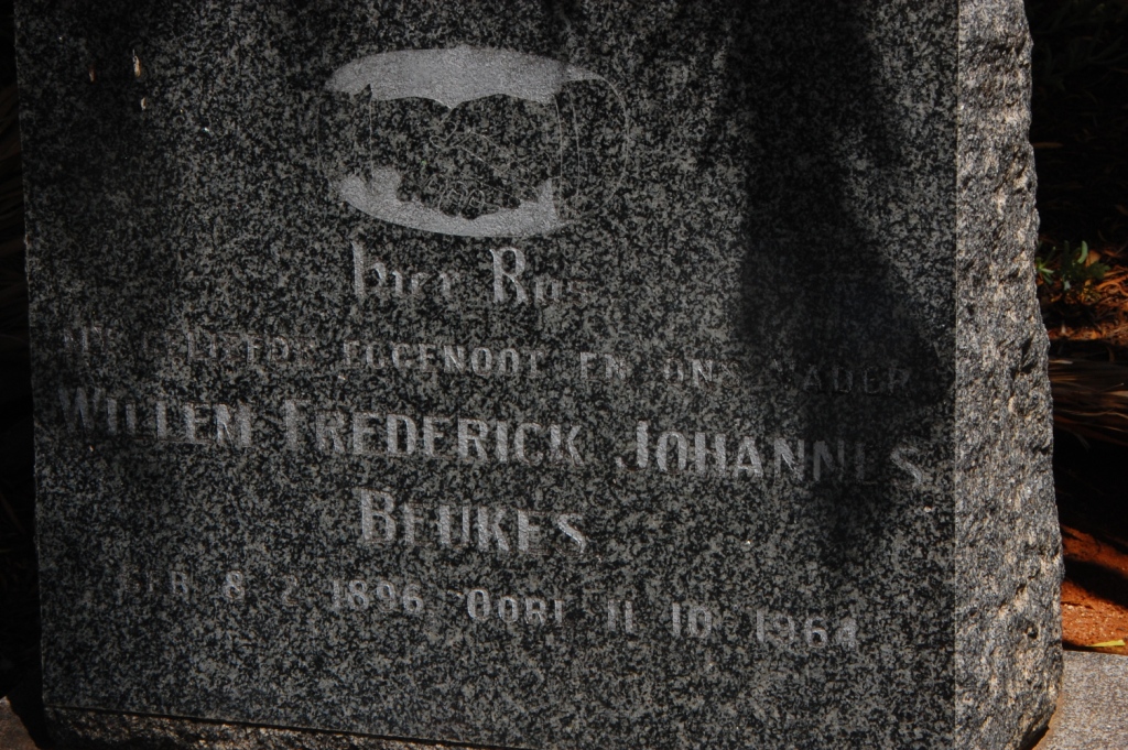BEUKES Willem Frederick Johannes 1896-1964