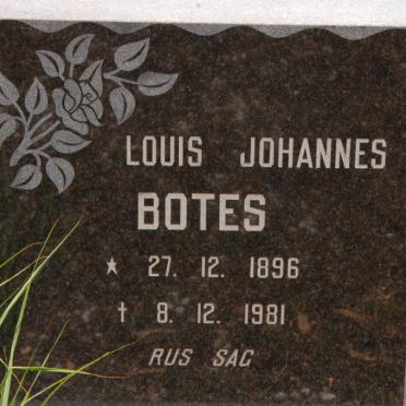 BOTES Louis Johannes 1896-1981