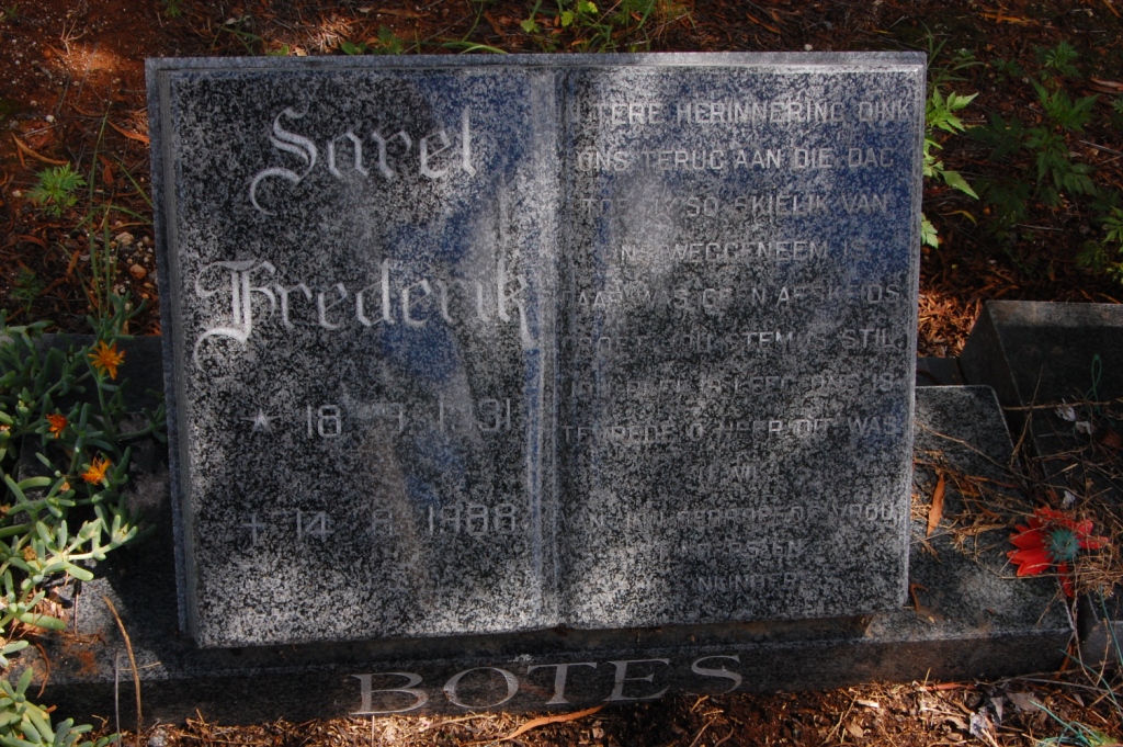 BOTES Sarel Frederik 1931-1988