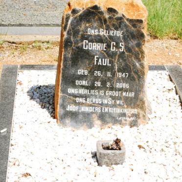 FAUL Corrie C.S. 1947-2006