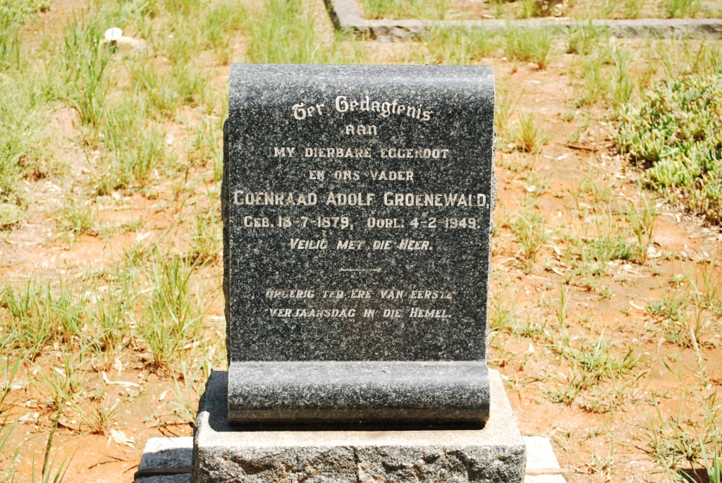 GROENEWALD Coenraad Adolf 1879-1949