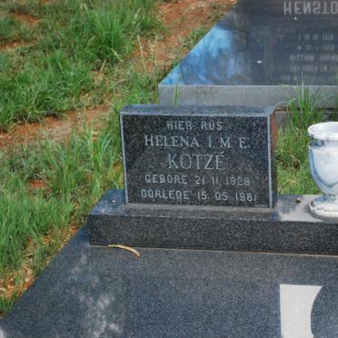 KOTZE Helena I.M.E. 1928-1981