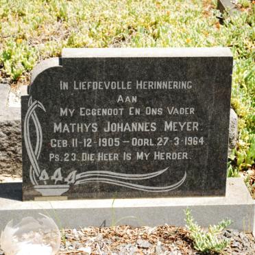 MEYER Mathys Johannes 1905-1964