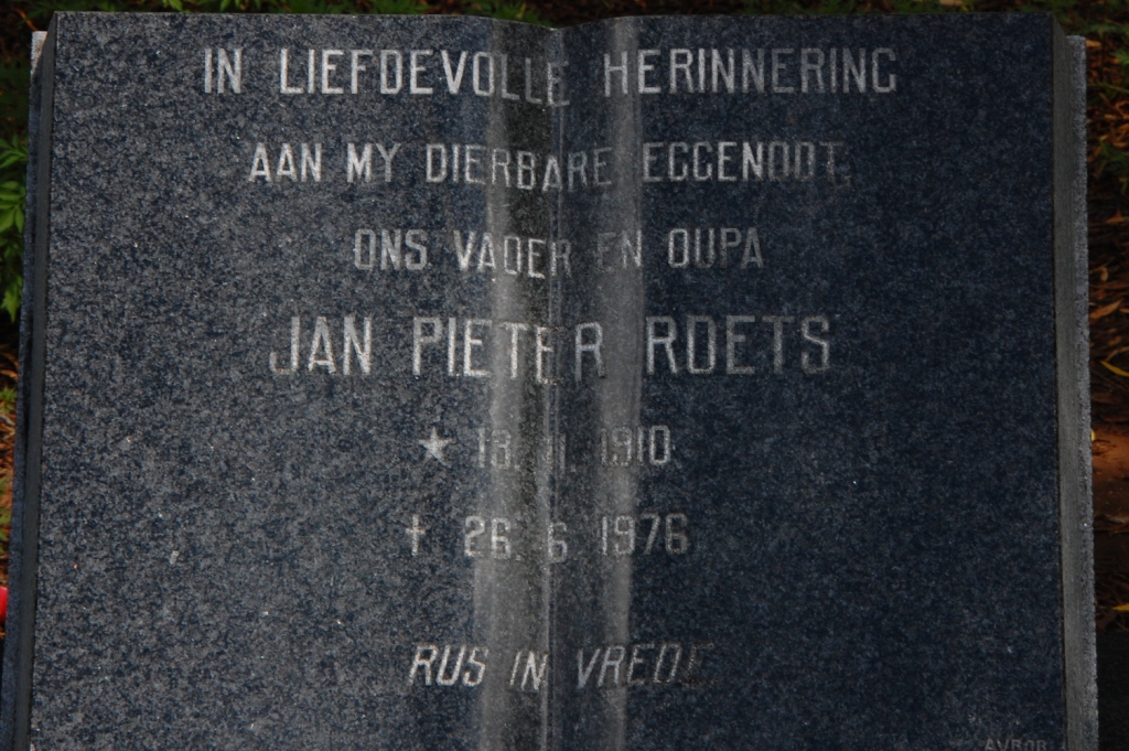 ROETS Jan Pieter 1910-1976