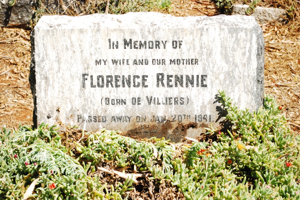RENNIE Florence nee DE VILLIERS -1941