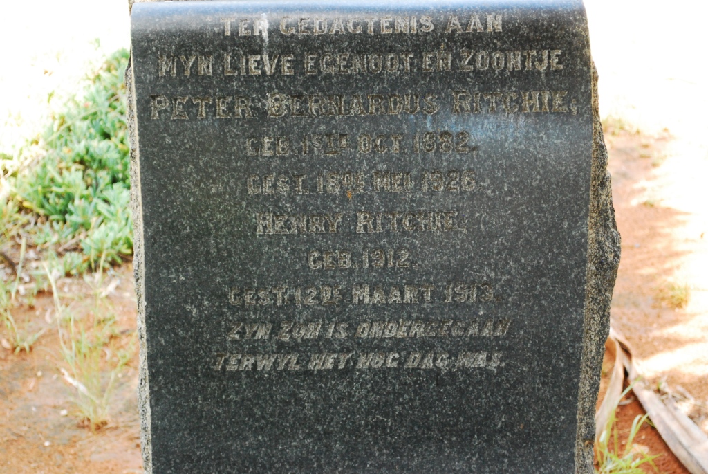 RITCHIE Peter Bernardus 1882-1926 :: RITCHIE Henry 1912-1913