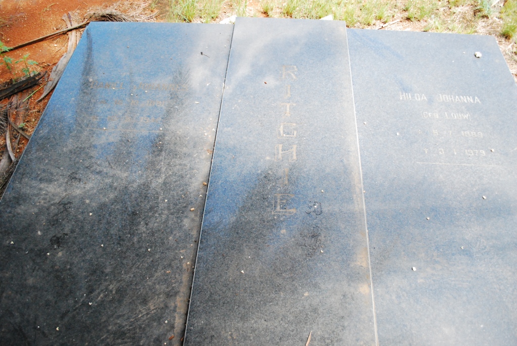 RITCHIE Daniel Johannes 1881-1942 :: RITCHIE Hilda Johanna 1889-19??