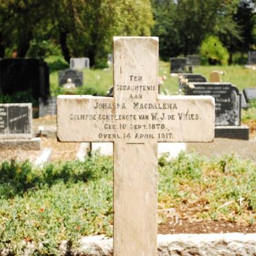 VRIES Johanna Magdalena, de 1870-1917