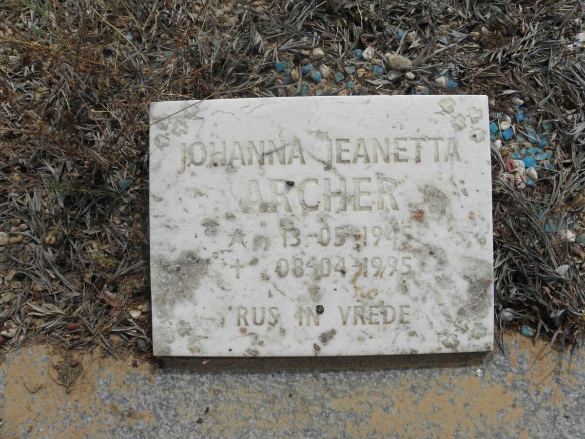 ARCHER Johanna Jeanetta 1945-1995